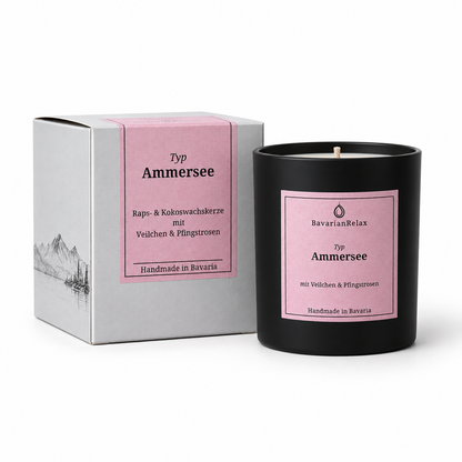 Typ Ammersee Duftkerze 210g - Veilchen & Pfingstrosen BavarianRelax