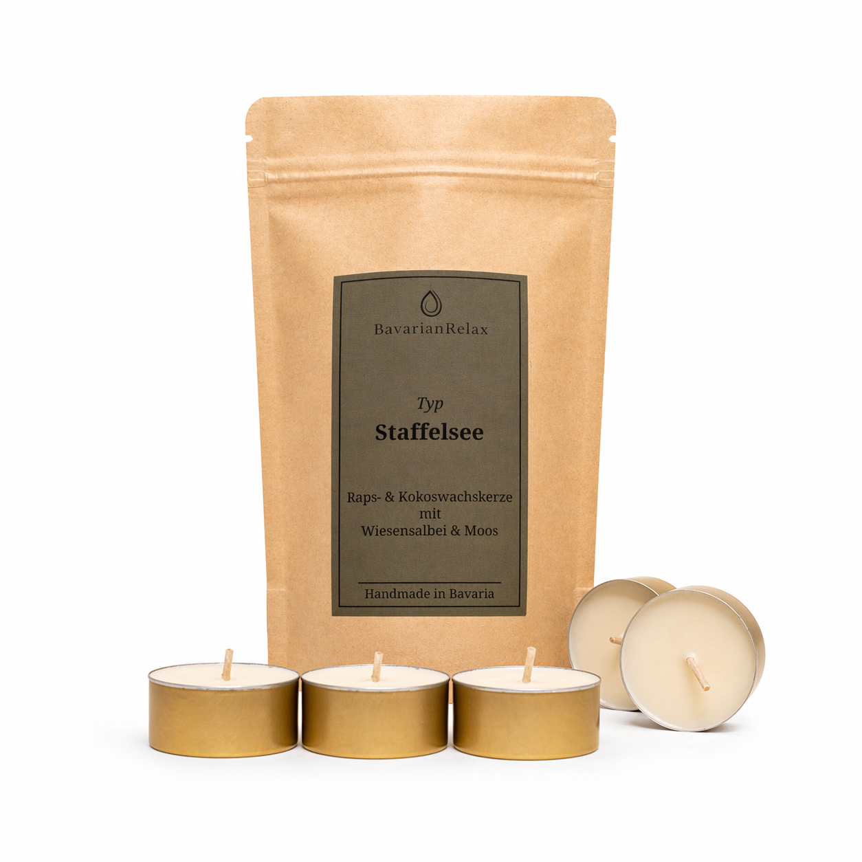 Typ Staffelsee Mini Duftkerzen 5 x 15g - Handmade in Bavaria BavarianRelax