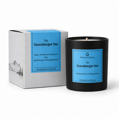 Typ Starnberger See Duftkerze 210g - Quellwasser & Maiglöckchen BavarianRelax