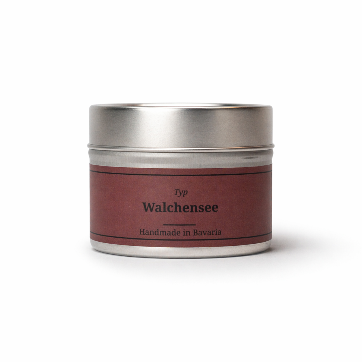 Typ Walchensee Duftkerze 80g Dose - Handmade in Bavaria BavarianRelax
