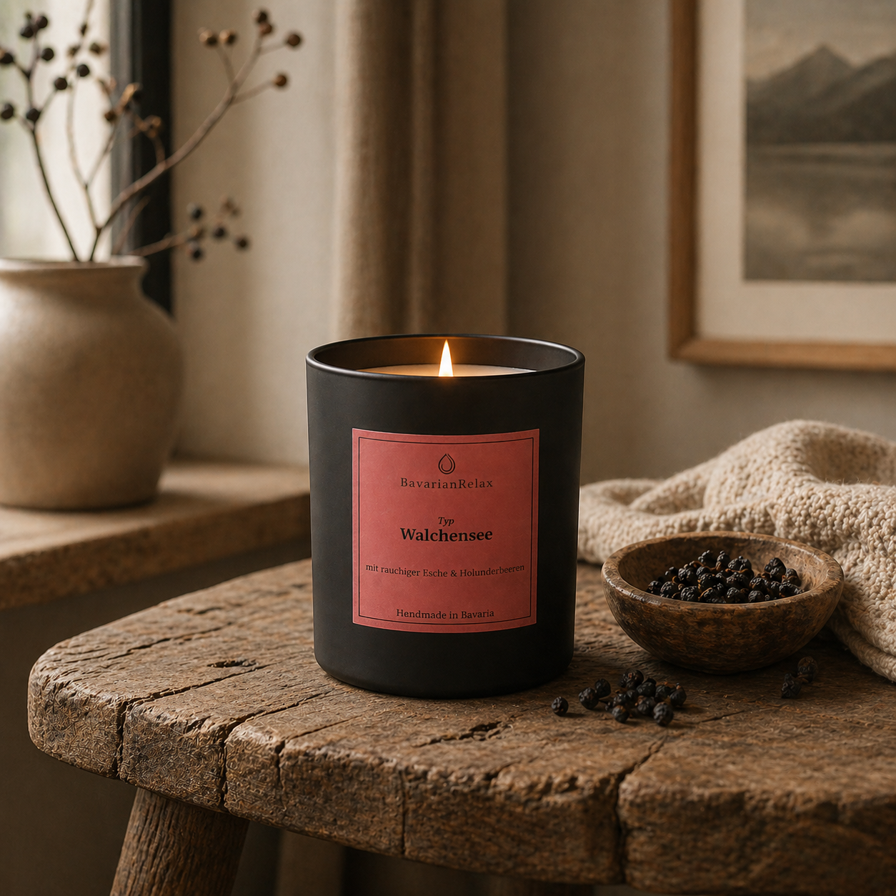 Typ Walchensee Duftkerze 210g - Handmade in Bavaria BavarianRelax